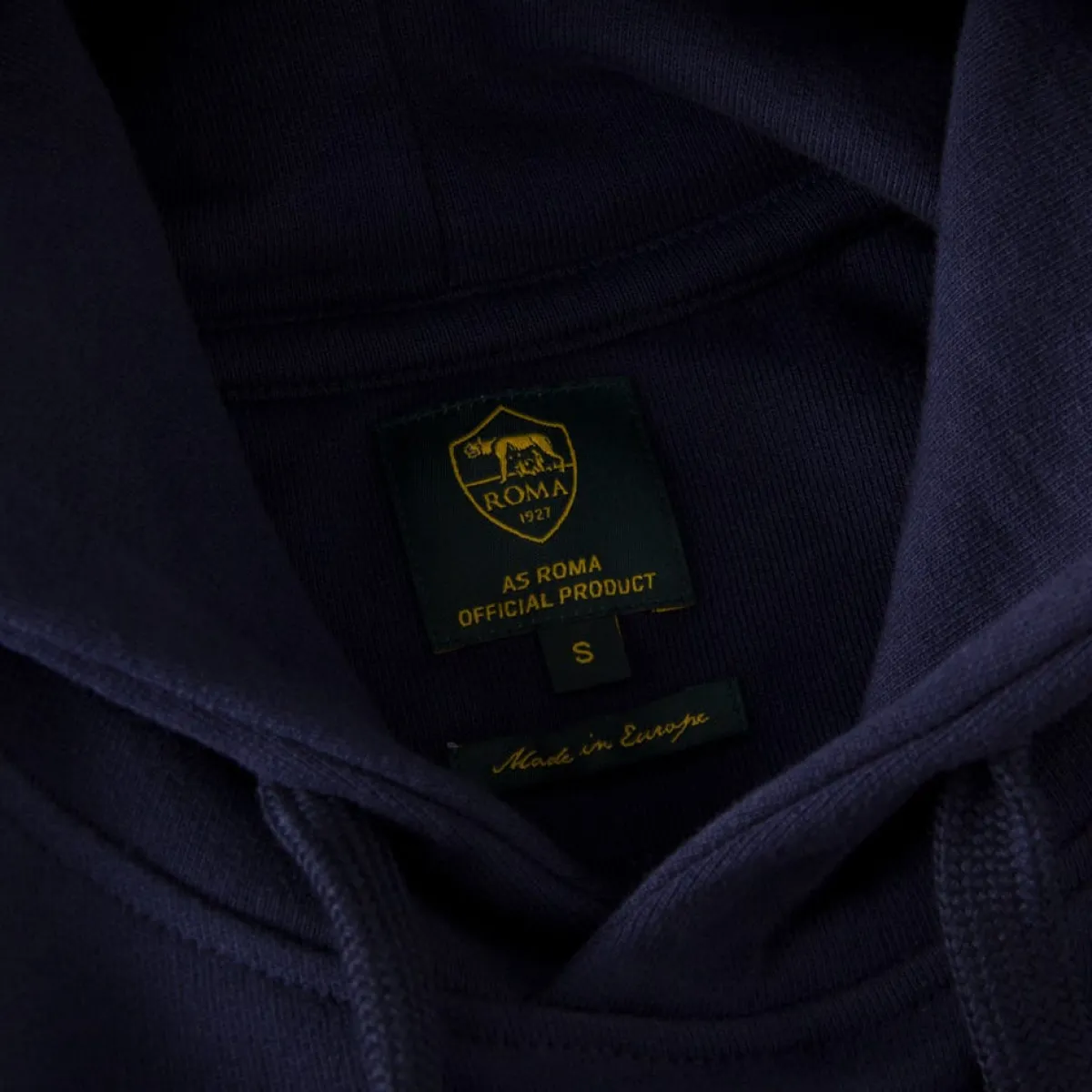 AS Roma Felpa con cappuccio logo Crest Heritage Collection, Uomo, Blu<Uomo Felpe