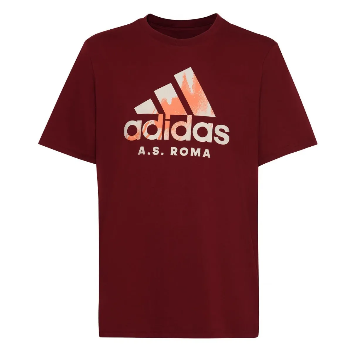 AS Roma T-shirt con Logo Adidas, Rosso<Uomo T-shirts E Polo
