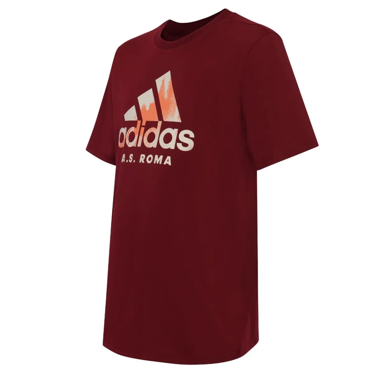 AS Roma T-shirt con Logo Adidas, Rosso<Uomo T-shirts E Polo